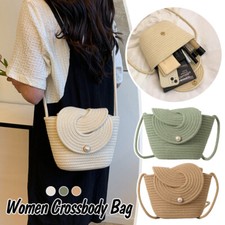 Women's Small Woven Crossbody Bag Summer Beach Vacation Bag Shoulder Bags