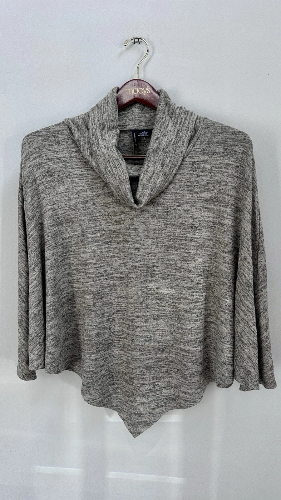New with tag, new directions light gray sweater poncho size S