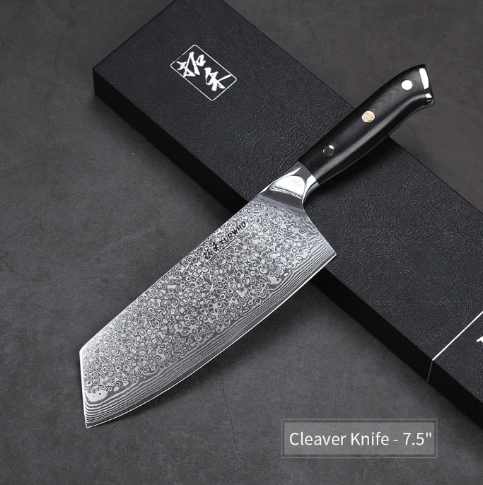 New 7.5 inch Cleaver Kitchen Knives Japanese Chef knife Damascus knife