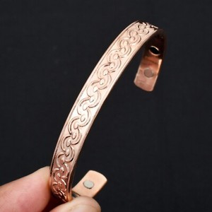 Pure Copper Magnetic Adjustable Handmade Vintage Bangle Jewelry CB-10-056