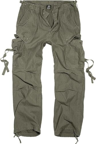 BRANDIT M65 VINTAGE TROUSERS Mens Army Style Military Combat Cargo Work - Picture 1 of 16