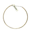 14k white yellow gold 3mm domed omega Necklace 15.1g extender 16" 18" Reversible — photo 4