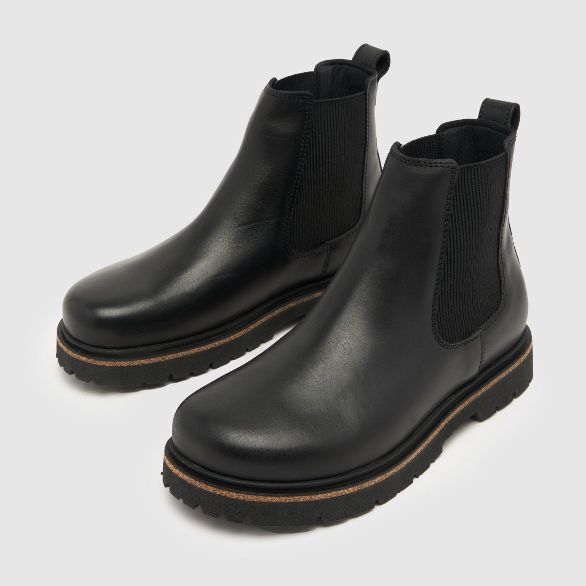 Women Birkenstock Highwood Black Leather Chelsea Ankle Boots  display picture 3