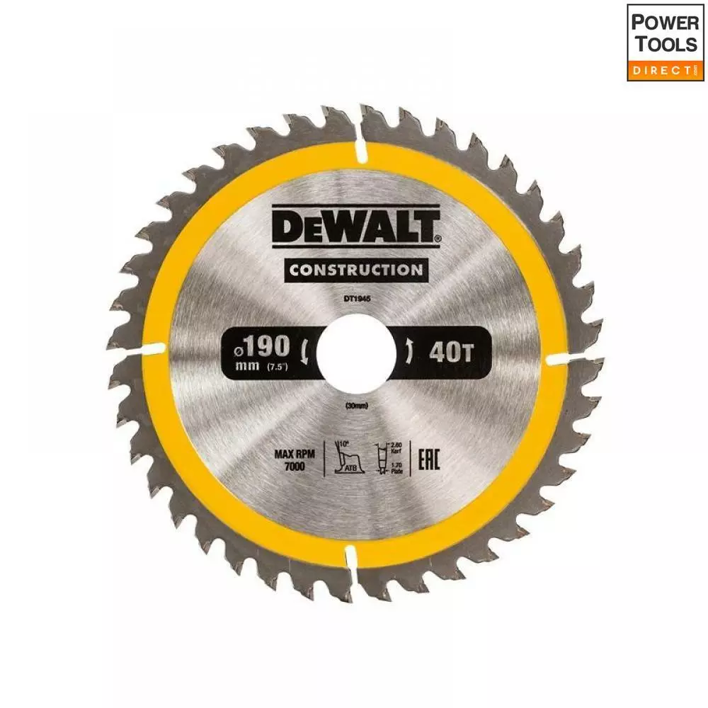 Dewalt 190mm circular saw blade deals