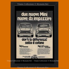 Anni '70  * Pubblicità Originale "Innocenti, Mini, Dov'è la differenza? Mini 100