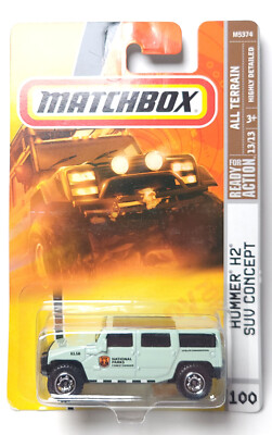 Matchbox Hummer H2 SUV Concept National Parks Forest Ranger