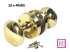 Door Knobs Brass Finish Modern Round Mortice Interior Door Handles 1-10 pairs