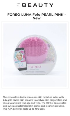 FOREO LUNA Fofo PEARL PINK  New & Unsealed