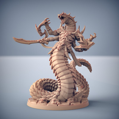 Yuan-Ti Nagarot Boss Nagskerak - Artisan Guild Fantasy Dungeons and Dragons Mini