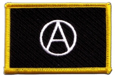 Anarchy Anarchie Aufnäher Flaggen Fahnen Patch Aufbügler 8x6cm