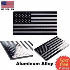 ALUMINUM American Flag Sticker Decal Auto, Car, & Truck Emblem 3D 3.15"x1.75"  