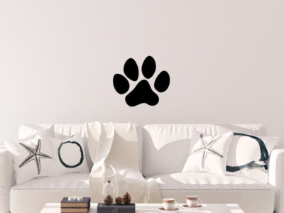 Pfotenabdruck inspiriertes Design Zuhause Wandbild Abziehbild Vinyl Aufkleber