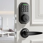 Keyless Entry Door Lock Deadbolt with Handle Set Smart Locks for Front Door