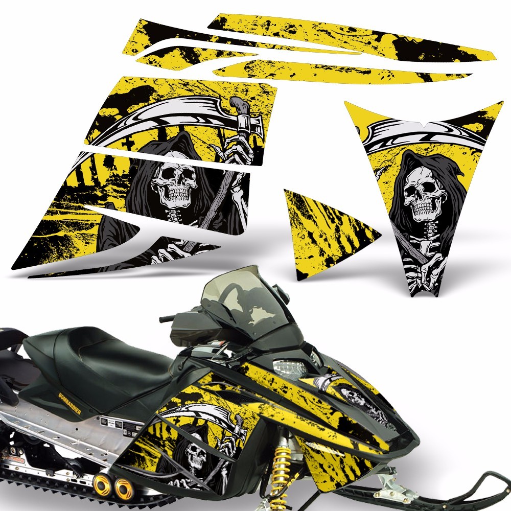 Ski-doo ATV Snowmobile 3 Decal Vinyl Sticker Set, Any Color