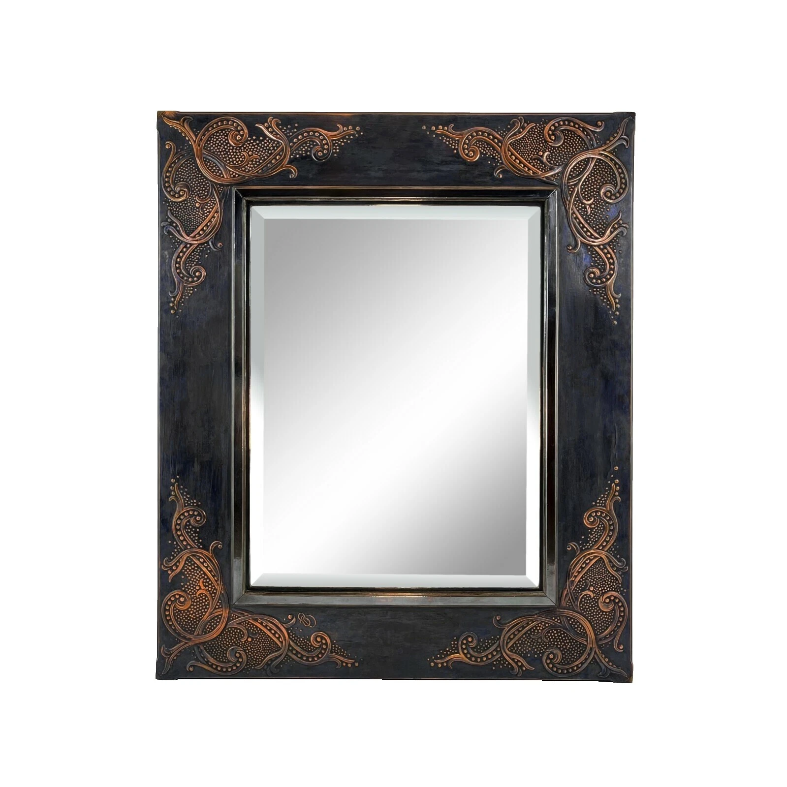 Copper Frame Living Room Transitional Home Décor Mirrors