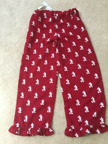 Girls size 8 Disneyland diwney workd Parks Red Mickey Mouse pants ruffle hem - Picture 3 of 3
