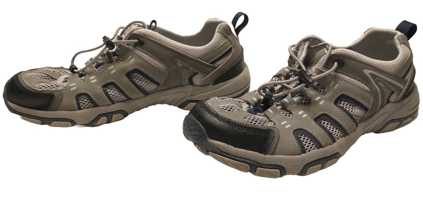 GH Bass Water Shoes Poseidon Men's Size 9.5M Leather & Mesh Gray Pool