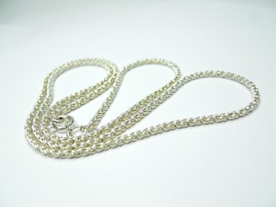 18'' TWISTED ROPE LINK CHAIN  1.75mm WIDE 925 STERLING SILVER NECKLACE