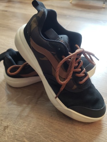 Vans UltraRange Black Dachshund Camo Mens 7.5 Skate Shoes Brown White - 第 1/7 張圖片