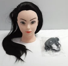 9” Black Hair Cosmetology Training Mannequin Head