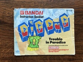 Dig Dug II Trouble in Paradise DigDug 2 NES Nintendo Instruction Manual Only 