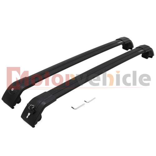 US Stock For 2016 - 2022 Honda HRV HR-V Black Lockable Cross Bar Roof Rack Rail - Picture 2 of 12