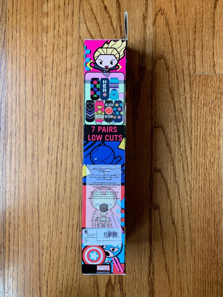 NUEVO 7-pk MARVEL Hero Week Mujer Vengadores Corte Bajo Una Semana De Calcetines Foto 2 de 4