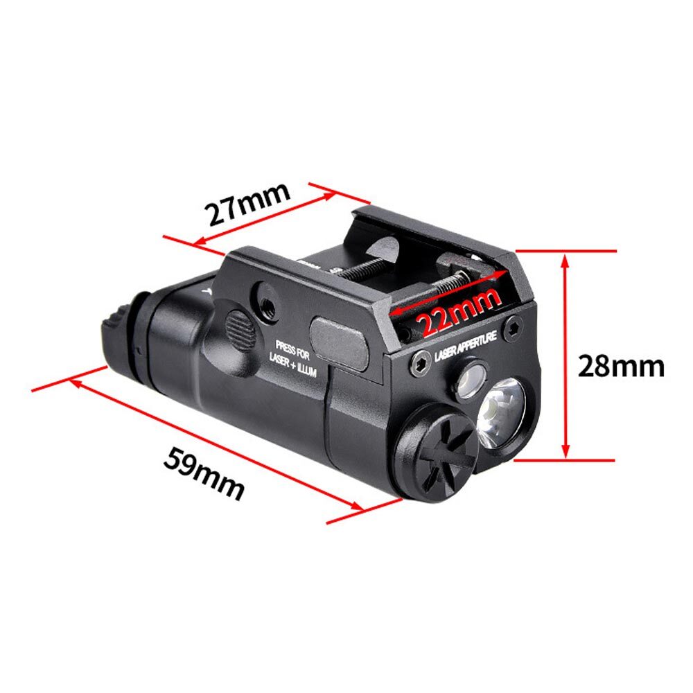 WADSN Tactical XC2 Hanging Gun flashlight Red/Green laser LED Glock