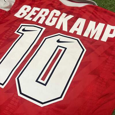 1994-96 Arsenal Home Shirt Bergkamp 10 [Excellent] L | eBay UK