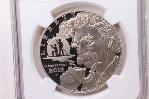 2016-P Mark Twain., Silver Dollar Commemorative., NGC PF-70., Store #GMC017