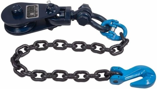 Heavy-Duty 4 Ton Snatch Block with 30" Chain & Grease Fittings for Reliability - Picture 3 of 8