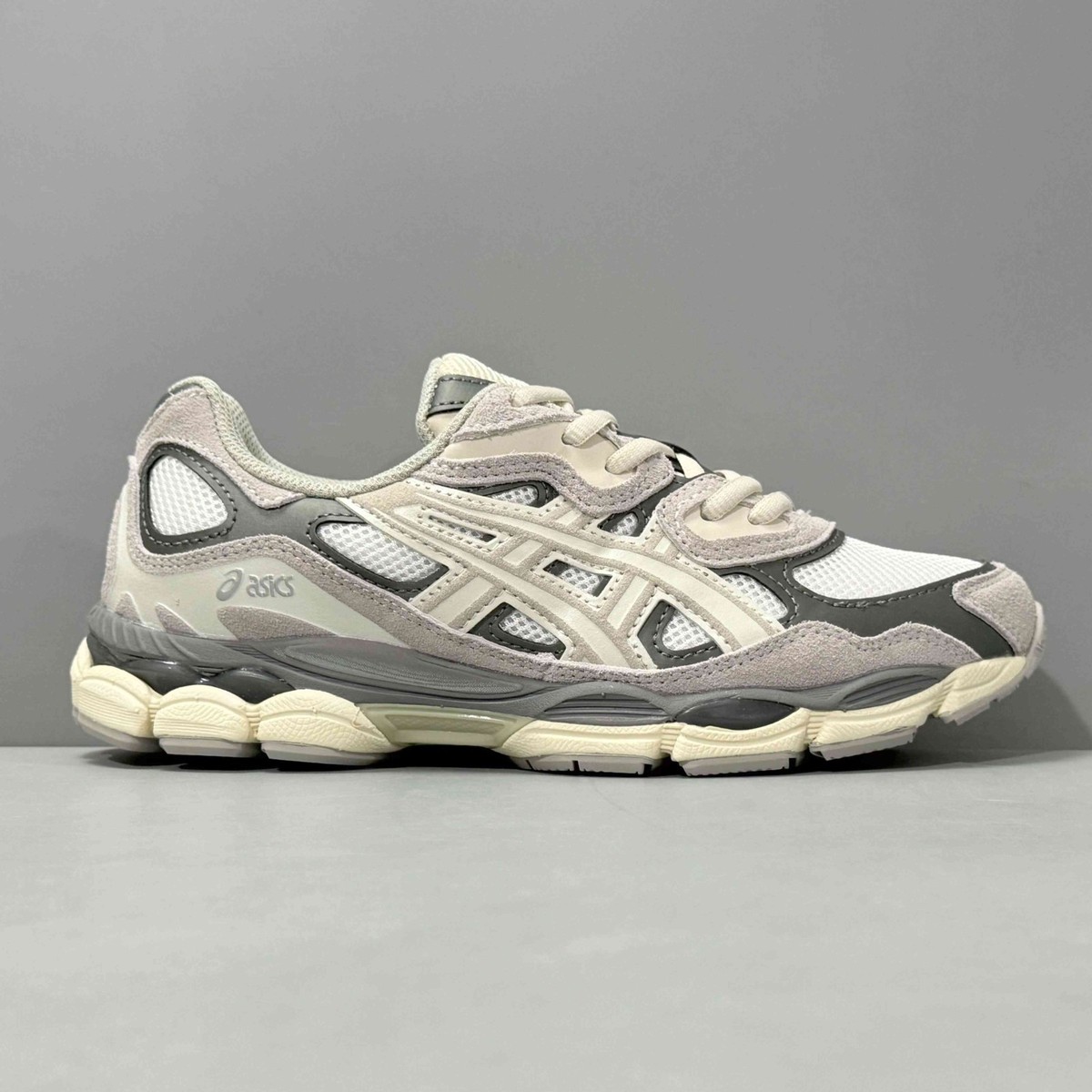 Size 9 - Asics Gel NYC Cream Oyster Grey for sale online | eBay
