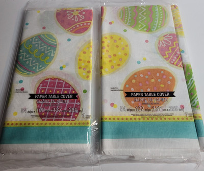     Creative  Converting Easter Treat 2 Packages 2 Items Table Covers 54/102