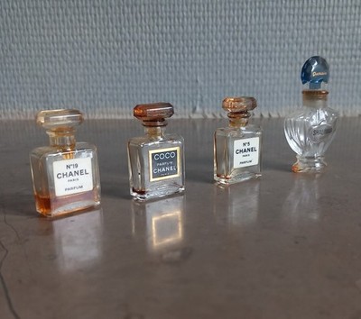 4er Set Vintage Mini Parfum Flakons (70-80er Jahre)