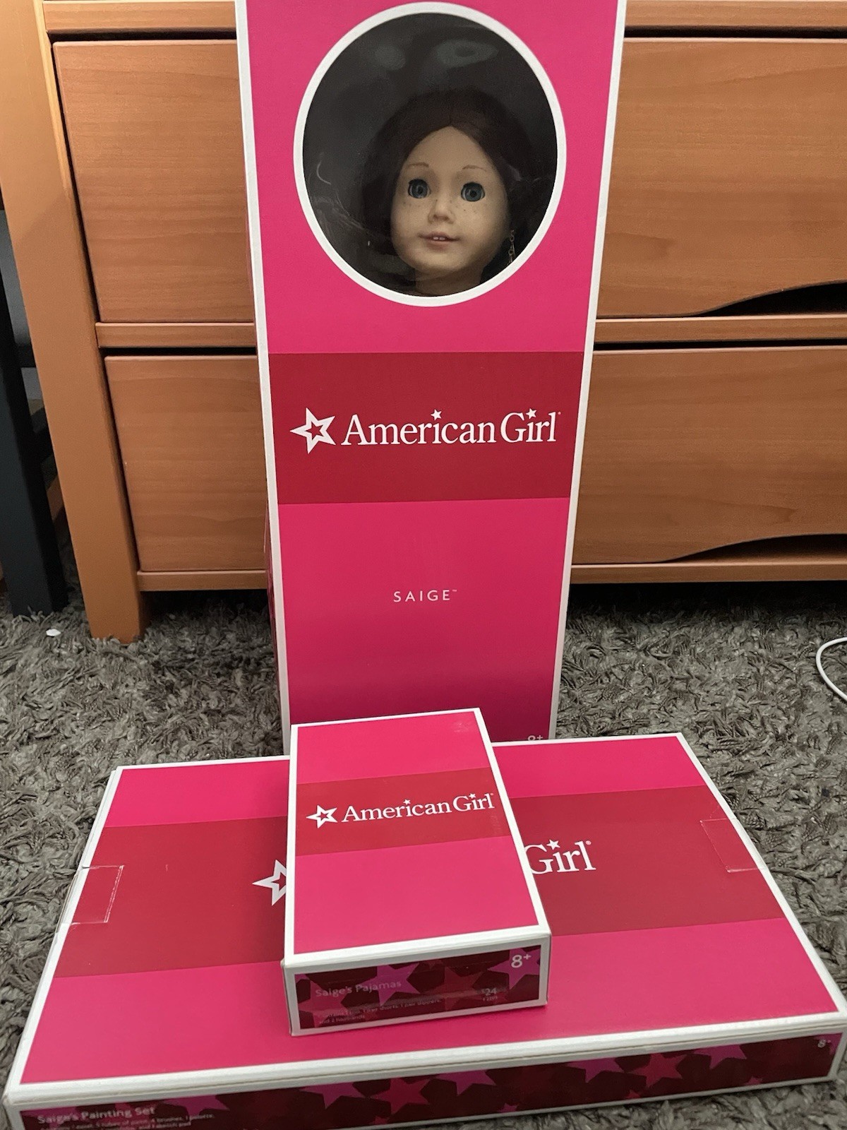 American Girl Doll of the Year 2013 Saige with Pajamas and Painting Set