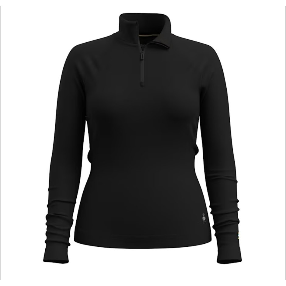 Smartwool Classic Thermal Merino Base Layer 1/4 Zip – Black – Small