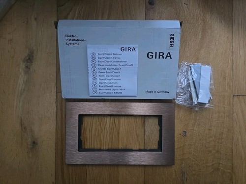 Gira Esprit 2-Gang Planscheibenrahmen ohne Querstange 100238 Bronze - Bild 1 von 4