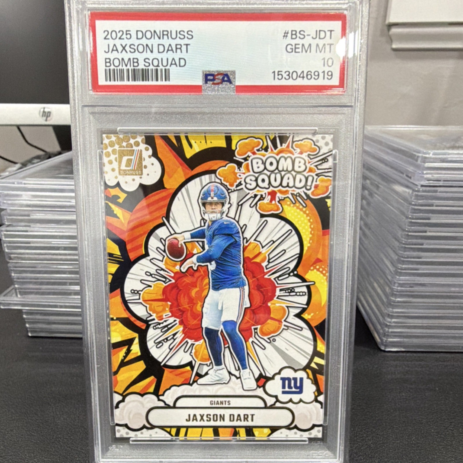 Jaxson Dart Panini Donruss Bomb Squad #BSJDT Base