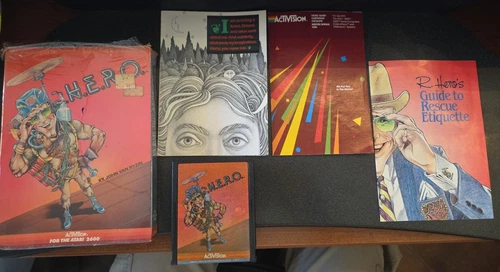 H.E.R.O atari 2600 game In Box with original seal plastic (not Sealed) excellent