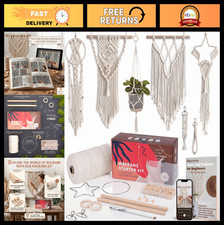 DIY Macrame Kit for Beginners - 112 Supplies, 7 Projects, 165 Yards Cord More