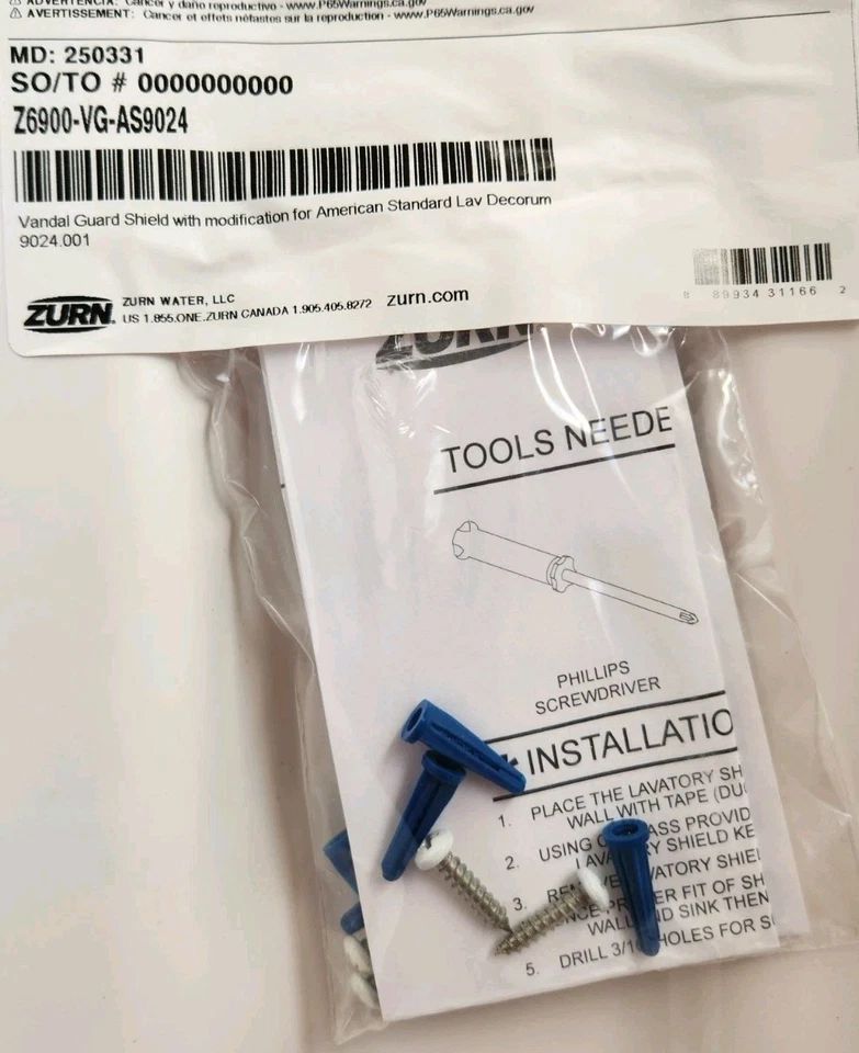 Protector antivandálico Zurn Z6900-VG, blanco Foto 3 de 3