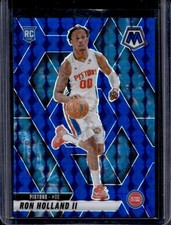 2024-25 Panini Mosaic Ron Holland II RC Blue Mosaic Rookie #/199 Pistons
