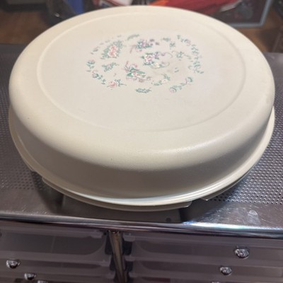 TUPPERWARE Serving Tray DIVIDED VEGETABLE RELISH CHIP dish & LID 13'' large vtg