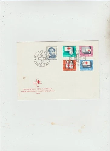 Switzerland 1963  FDC  Pro Patria=Red Cross   good condition