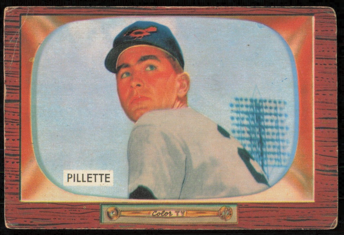 1955 Bowman #244 DUANE PILLETTE Baltimore Orioles VG-VGEX  SP