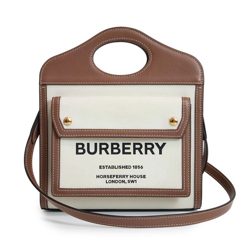 BURBERRY Mini Pocket Shoulder Bag Natural Malt 8039361 #969