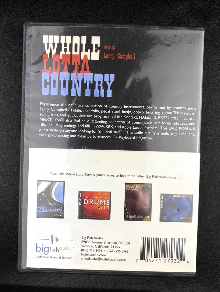 Whole Lotta Country - Sampleheads DVD ROM w/ Larry Campbell WAV REX Apple Loops - Image 3 of 3