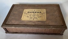 GURKHA Wooden CIGAR BOX Empty 2001 Estate Select Vintage Reserve 12" x 7" x 2.5"