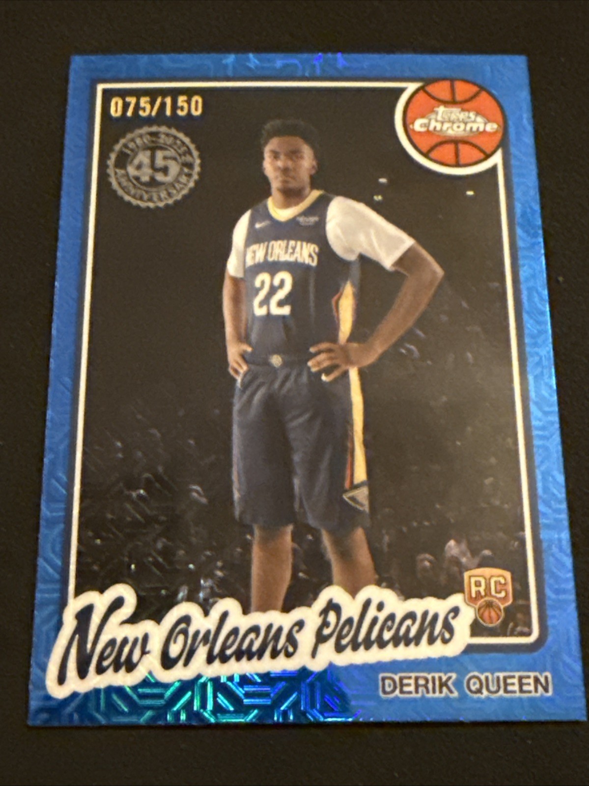 DERIK QUEEN 2025-26 TOPPS CHROME 1980 ROOKIE SILVER PACK BLUE MOJO RC /150