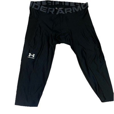 Under Armour heatgear men's 3/4 compression leggings Black Athletic size 2XL